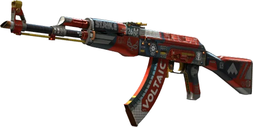 AK-47 Bloodsport skin with red and white racing style artwork