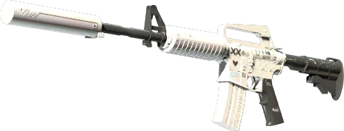 M4A1-S Printstream skin with black and white printed graphics