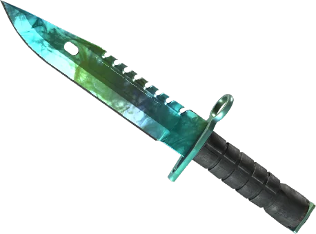 M9 Bayonet Gamma Doppler knife with green emerald phases